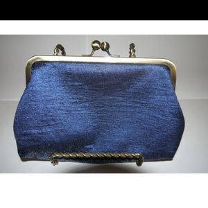 Cory Renee` Handmade Blue Silk Clutch